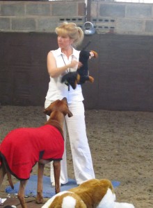 treating drowning by holding the dog just above the hocks and allowing the water to drain from the lungs